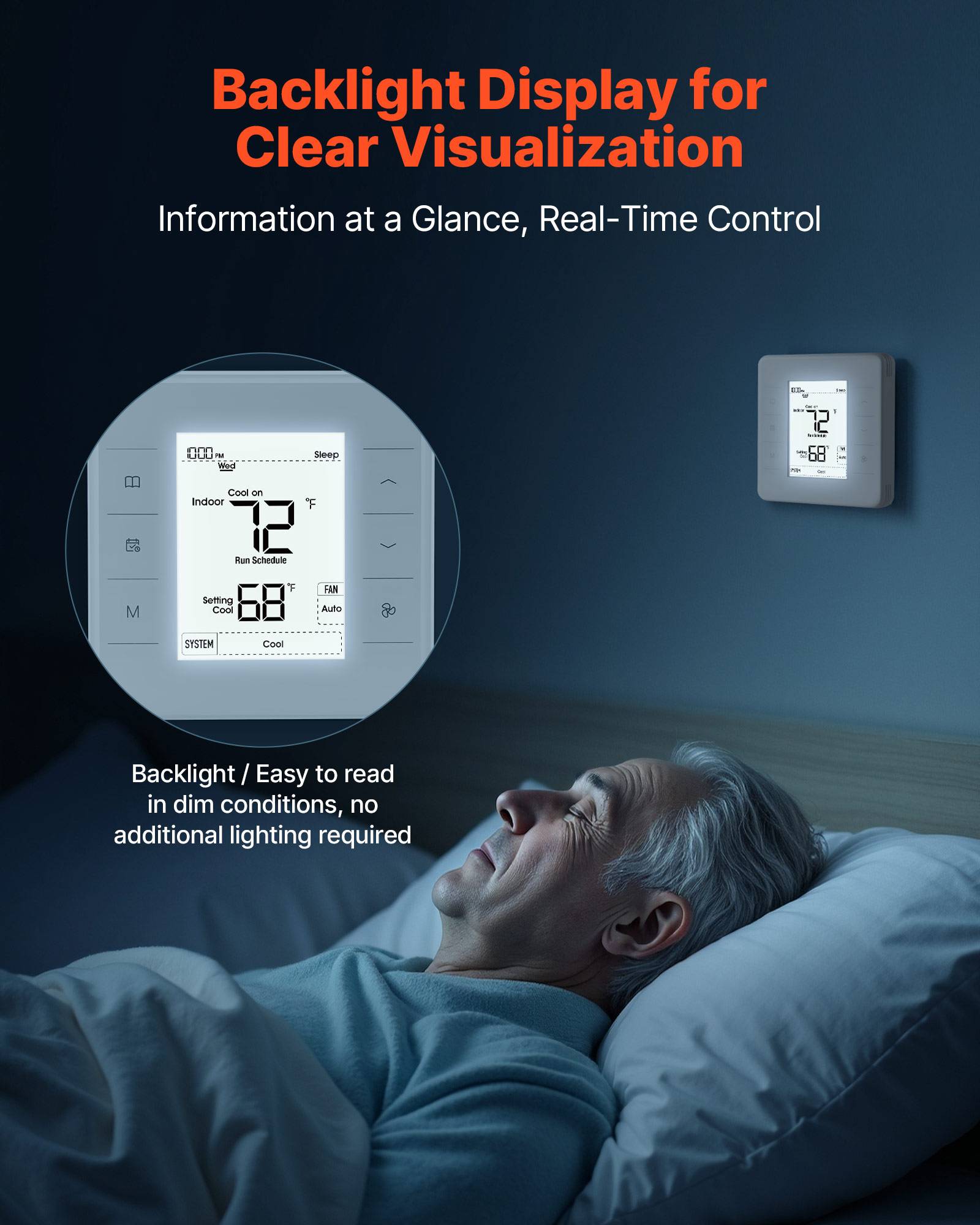 Vevor - VEVOR Thermostat Programmable Domestique 7 Jours pour Pompe Chaleur Climatiseur - Image 5