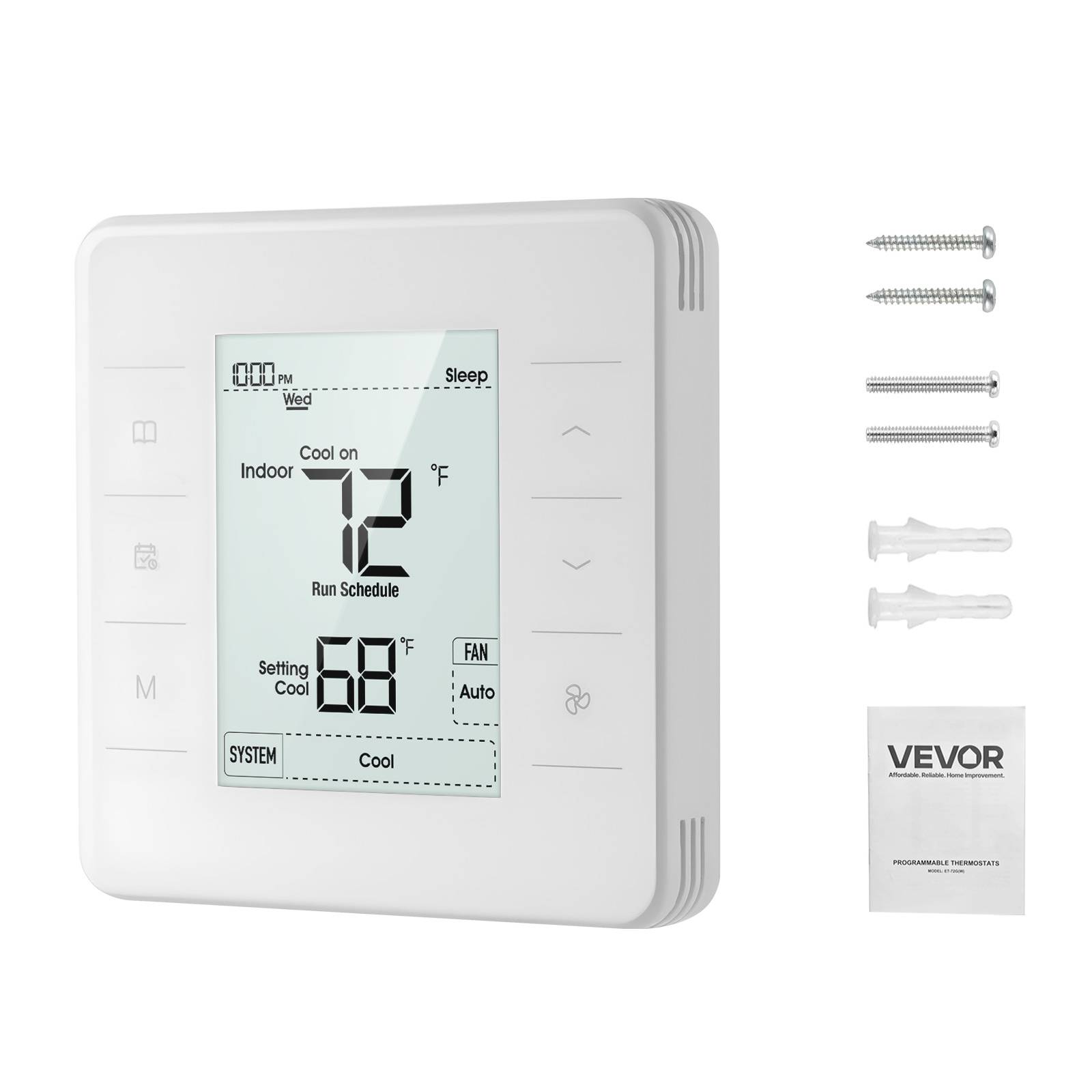 Vevor - VEVOR Thermostat Programmable Domestique 7 Jours pour Pompe Chaleur Climatiseur - Image 1