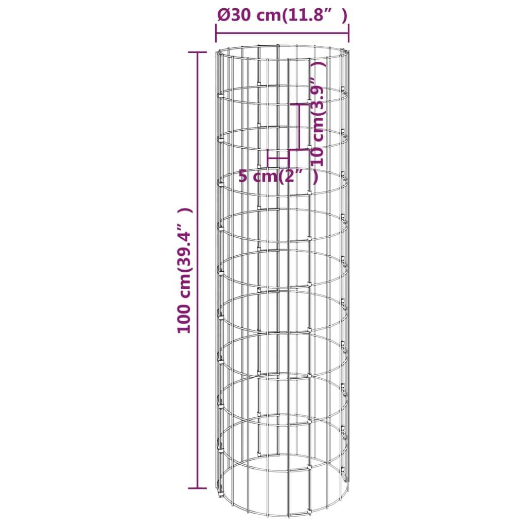 Jardinière | Lits surélevés à gabion circulaires 4 pcs Ø30x50/100/150/200 cm - Image 6