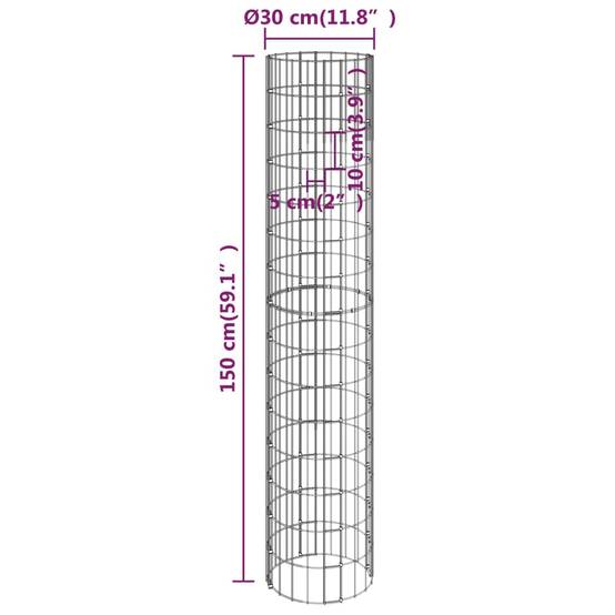 Jardinière | Lits surélevés à gabion circulaires 4 pcs Ø30x50/100/150/200 cm - Image 7