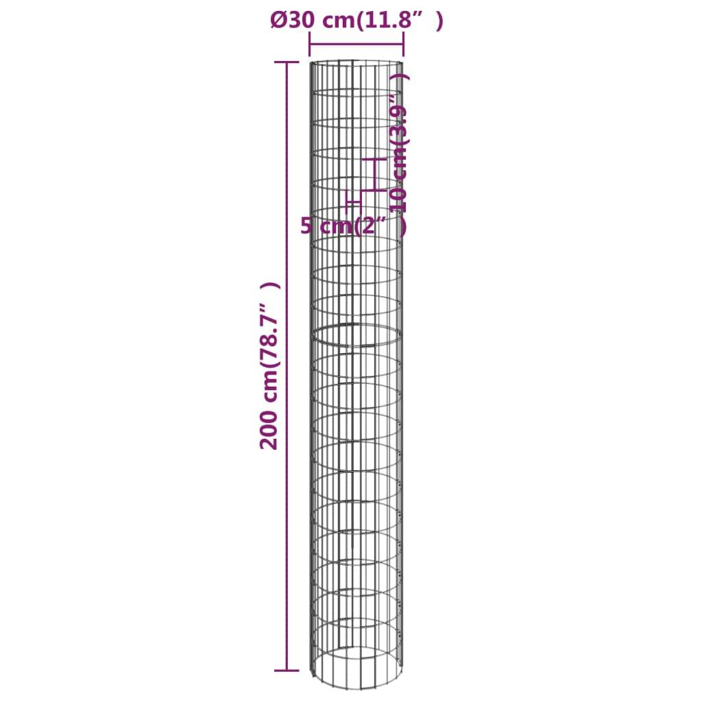 Jardinière | Lits surélevés à gabion circulaires 4 pcs Ø30x50/100/150/200 cm - Image 8
