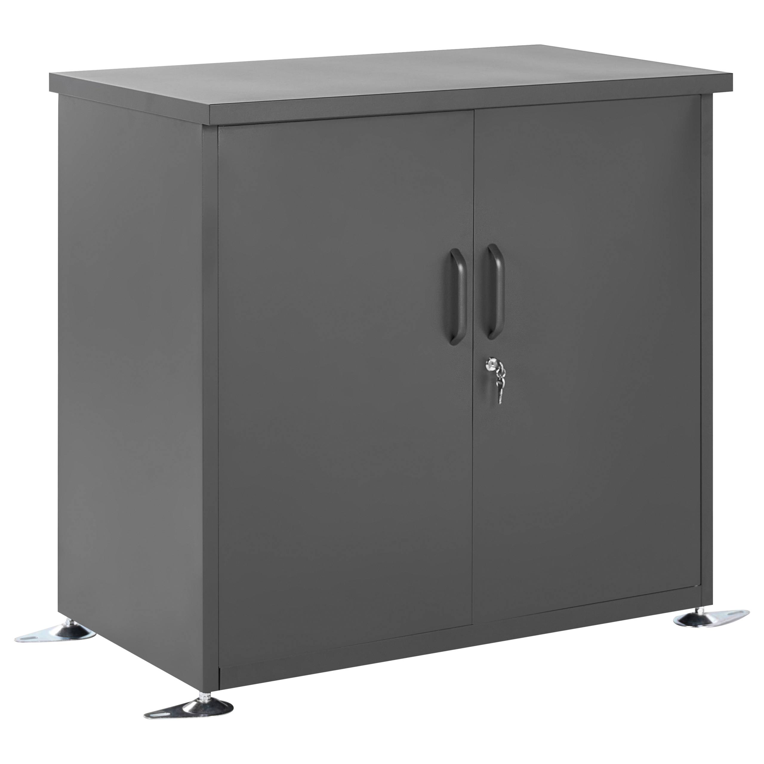 Beliani - Armoires de jardin Acier Gris graphite DORGALI - 93x53x88- Beliani - Image 2