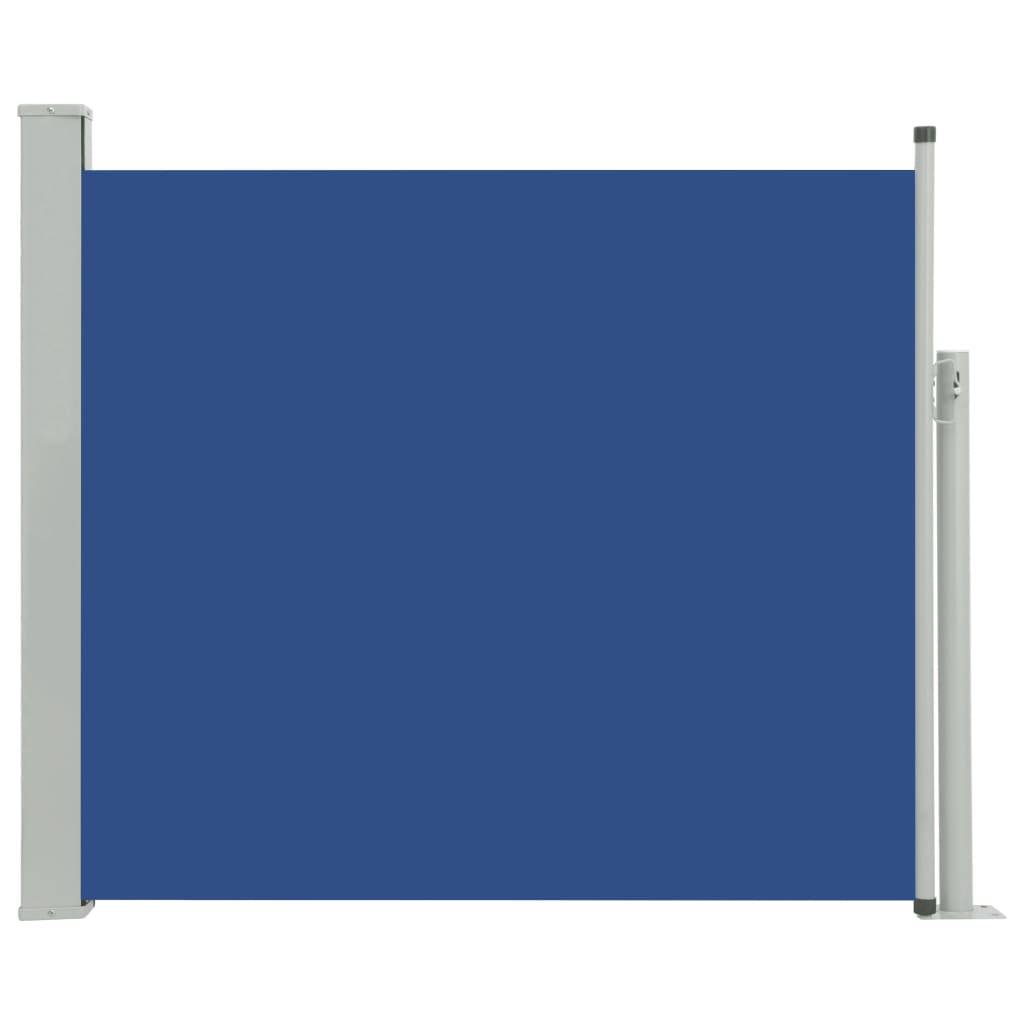 Helloshop26 - Auvent paravent store brise-vue latéral rétractable de patio jardin terrasse balcon protection visuelle écran 100 x 300 cm bleu - Image 1