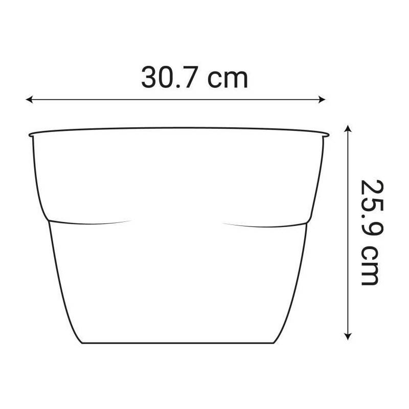 Eda - Eda Jardiniere Basse Osaka 38 L - Avec Barre Métallique De Renfort - 77,3 X 30,7 X H.25,9 Cm - Rouge Bourgogne - Image 2