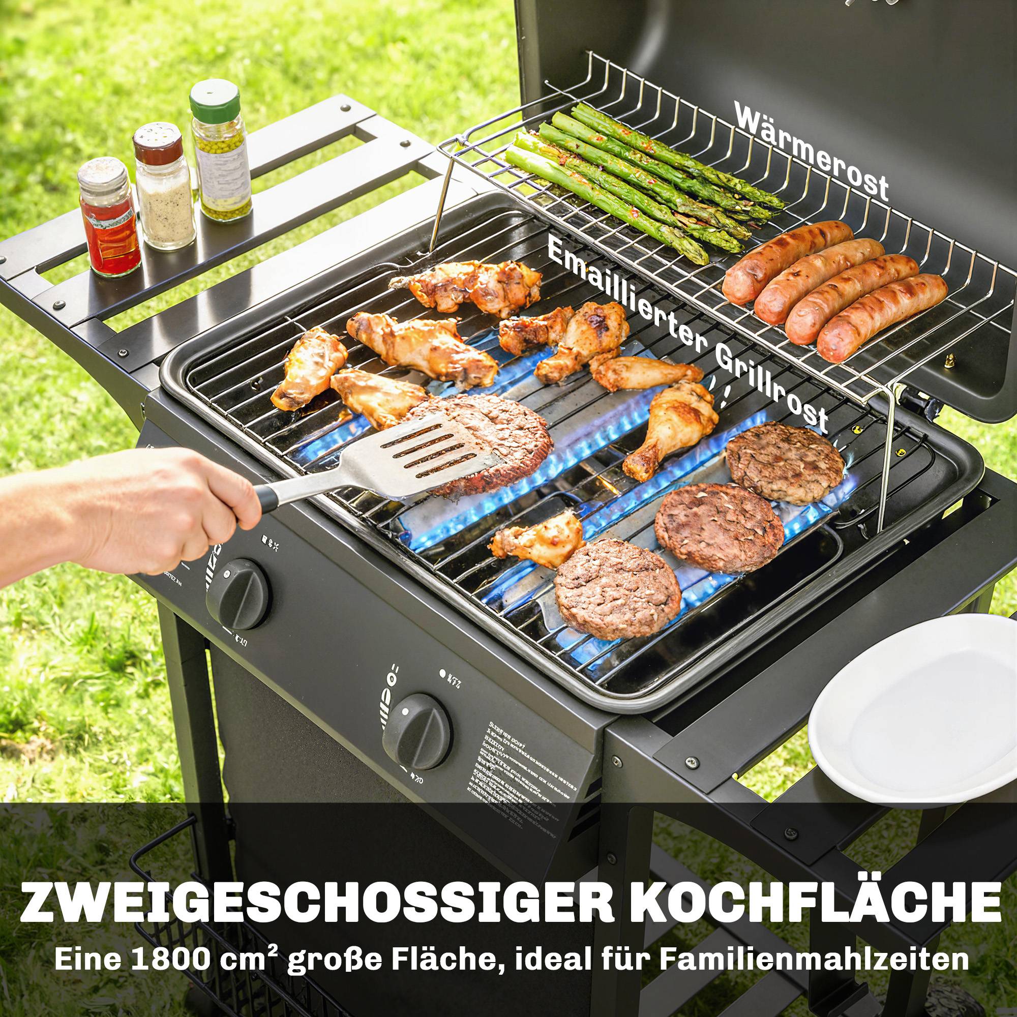 PANGIVO - Barbecue gaz acier inoxydable gris 99 x 56 x 95 cm - PANGIVO - Image 7