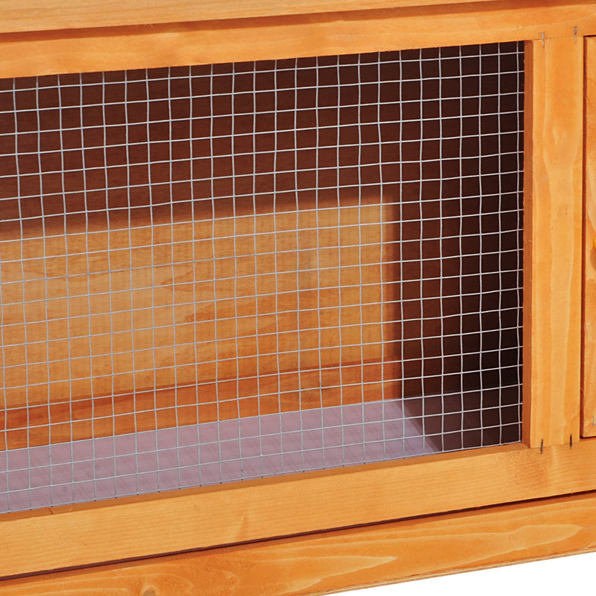Clapier Extérieur sur Pieds en Bois de Sapin Maison pour Lapin avec Toit Ouvrant 90x45x65cm - ComfortXL Outdoor Living - Image 10