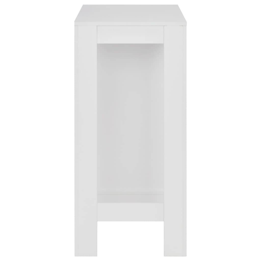 Helloshop26 - Table haute mange debout bar bistrot avec étagère blanc 110 cm - Image 4