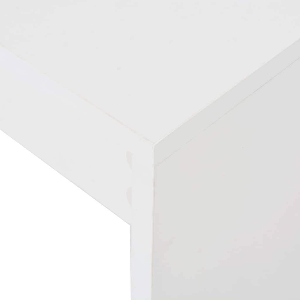 Helloshop26 - Table haute mange debout bar bistrot avec étagère blanc 110 cm - Image 5