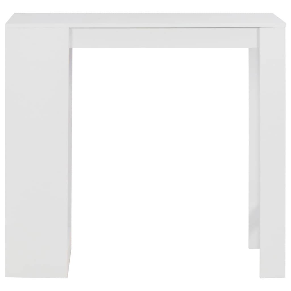 Helloshop26 - Table haute mange debout bar bistrot avec étagère blanc 110 cm - Image 2