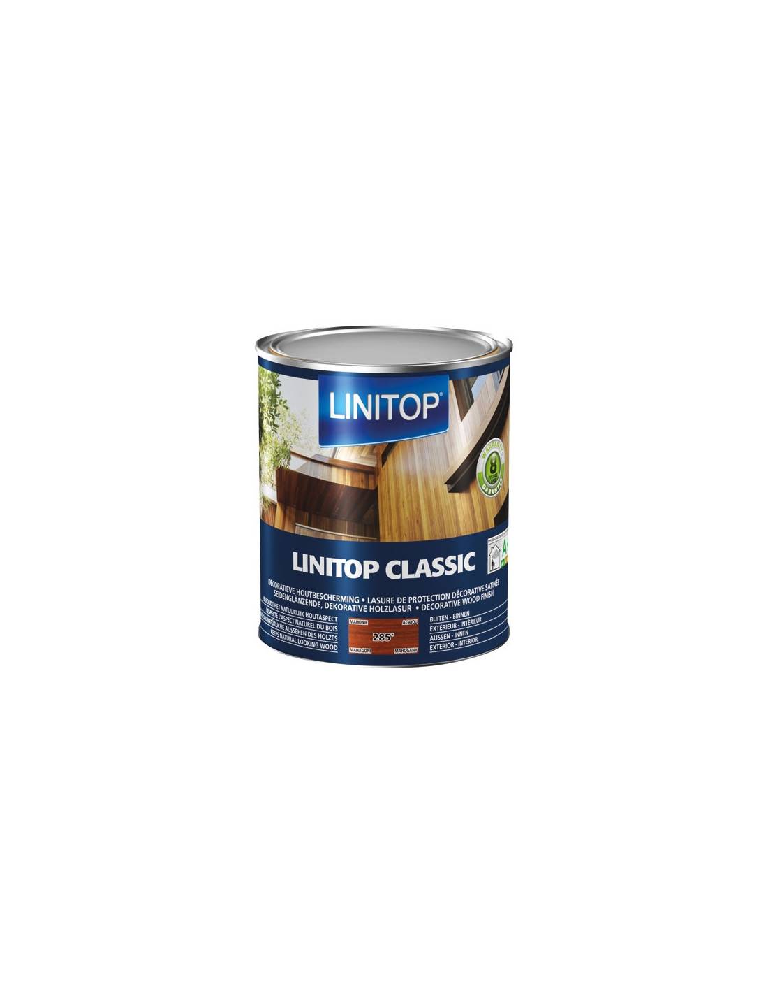 Durieu Linitop Classic Lasure Satin 1l Acajou - Linitop