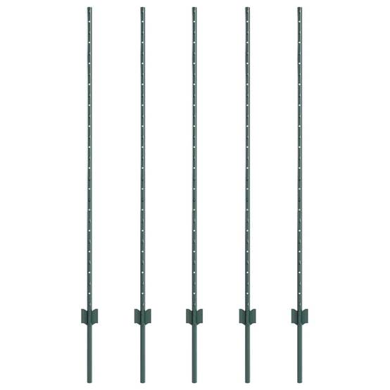 Poteau de clôture acier vert 140 cm x 8,5 cm x 1,8 cm, Poids :6.02kg - PANGIVO - Image 2