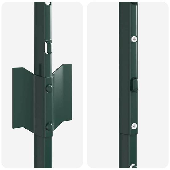Poteau de clôture acier vert 140 cm x 8,5 cm x 1,8 cm, Poids :6.02kg - PANGIVO - Image 6