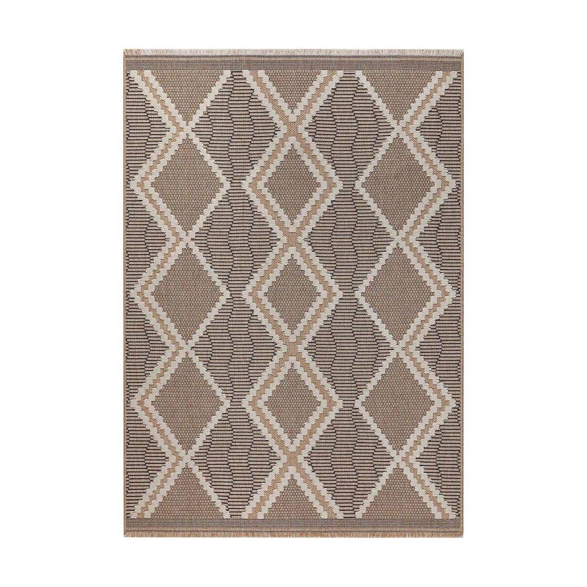Jardindeco - Tapis intérieur extérieur aspect jute noire Tijuana 9048 90 x 67 cm - Image 1