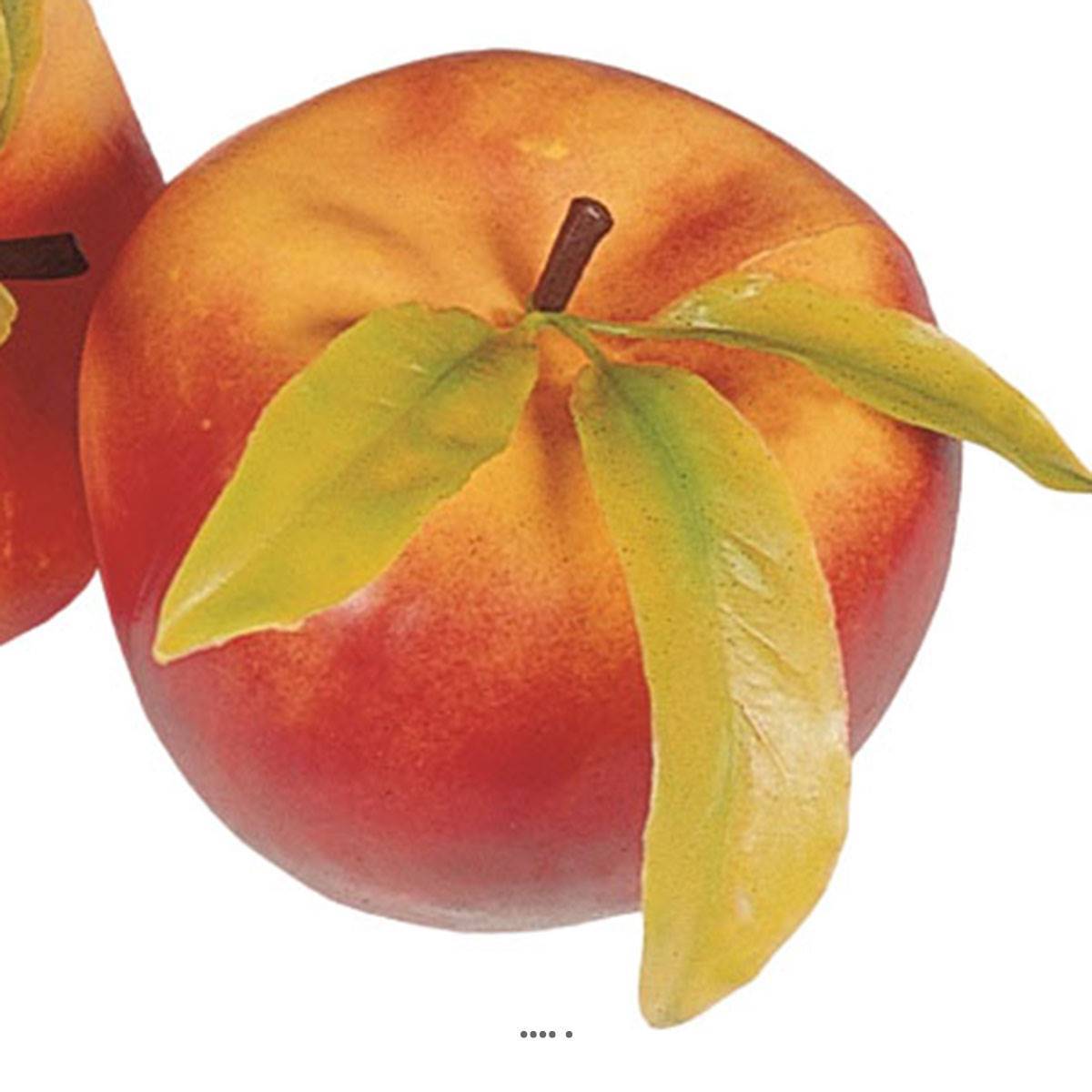 Pomme artificielle géante et feuilles X 2 Plastique soufflé D 150 mm - Image 3