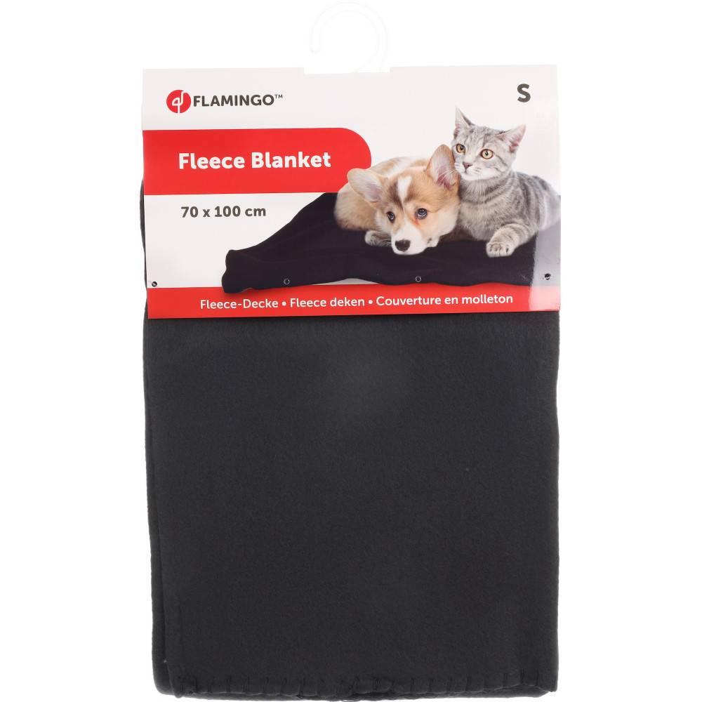 Flamingo - Couverture polaire noir S 70 x 100 cm pour chien - Image 4