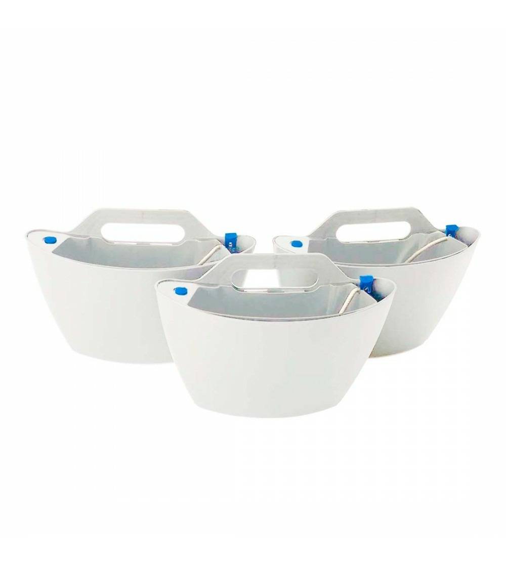 Pack de 3 pots muraux CitySens blancs avec arrosage automatique - Image 2