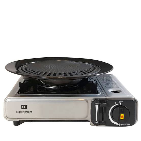 Barbecue gaz Grill 2en1 Réchaud gaz piézo 2200 W + 4 cartouches gaz butane KEMPER - Image 7