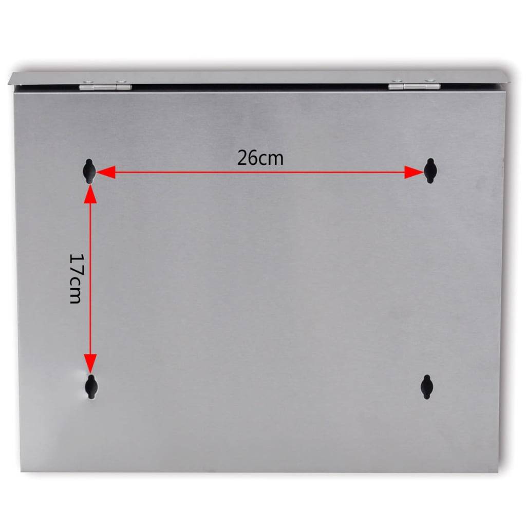 Boîte aux lettres Argent 38 X 13 cm - Prolenta Premium - Image 6
