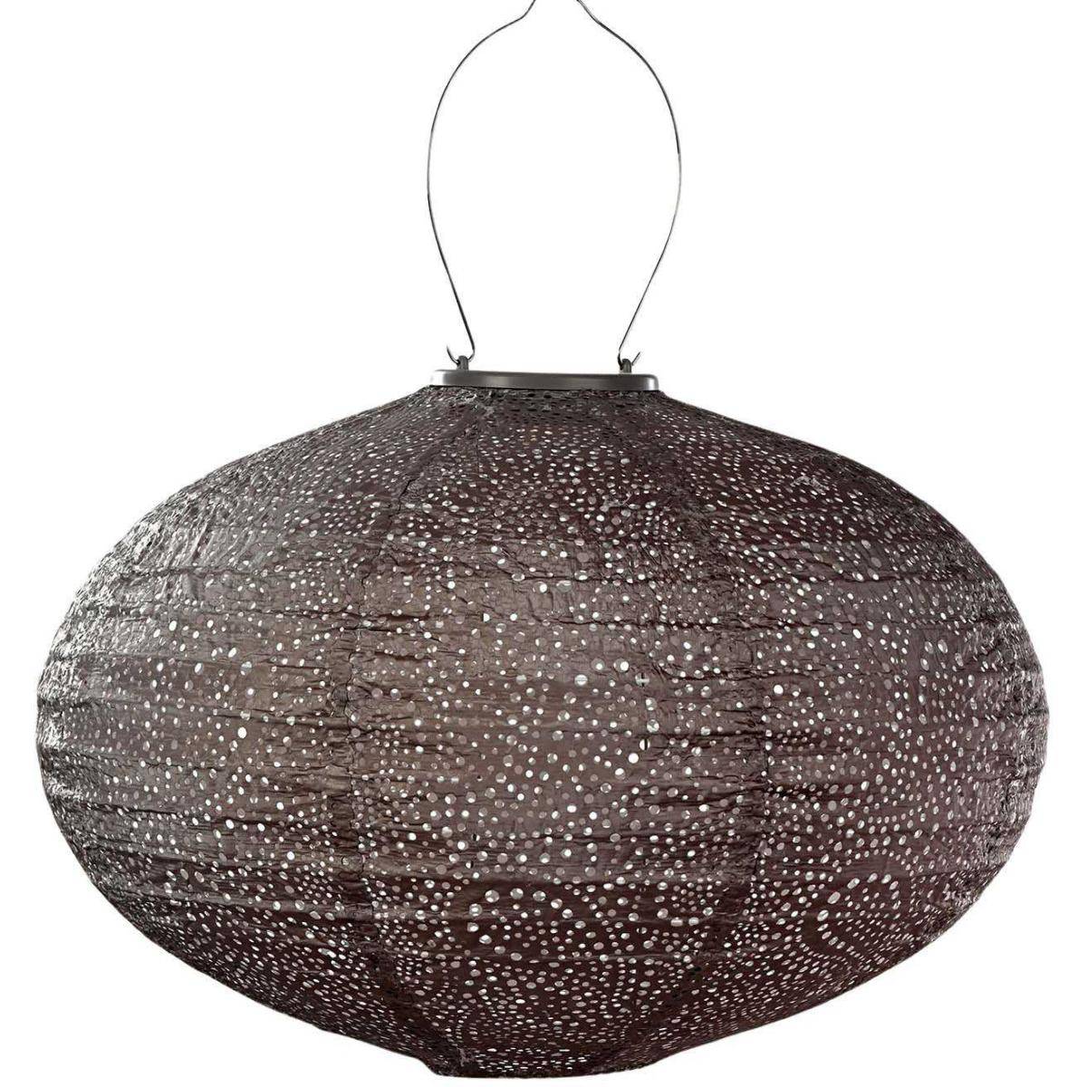 Lumiz - Lanterne solaire Oval 40 cm Paisley - Taupe - Image 1