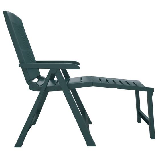 Maison Chic - Chaise longue | Transat | Bain de soleil vert plastique - Image 4