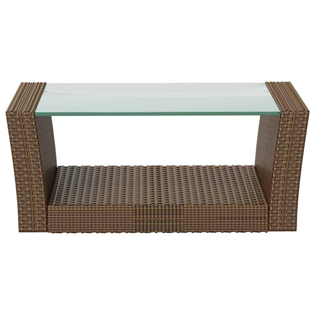 Helloshop26 - Salon de jardin meuble d'extérieur ensemble de mobilier 8 pièces avec coussins résine tressée marron - Image 6