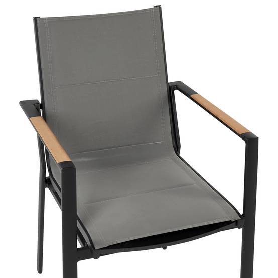 Chaise de jardin Aluminium Noir BUSSETO - Beliani - Image 6