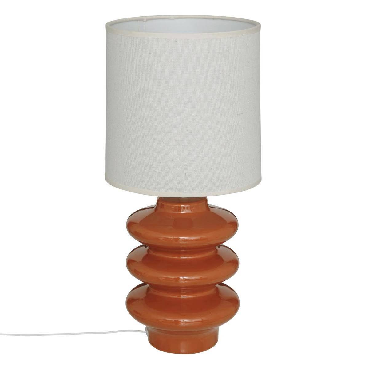 Lampe à Poser en Céramique "Vinus" 44cm Terracotta - Image 1