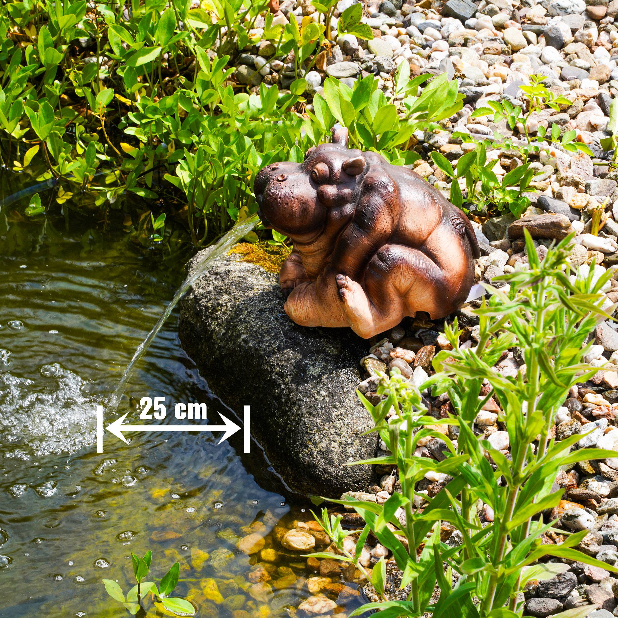 esotec gargouille avec pompe solaire NILPFERD figure de bassin figure de jardin 101660 - Image 3