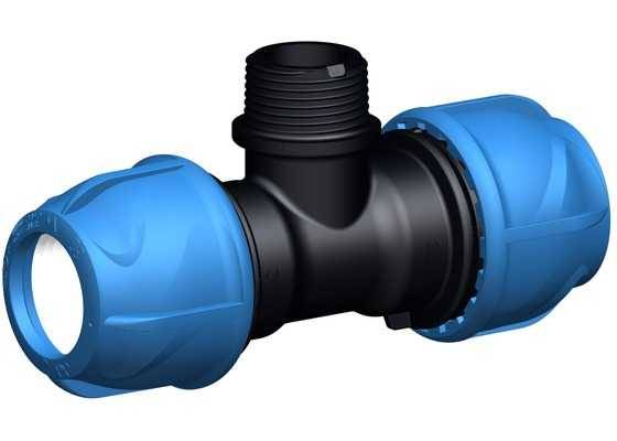 Gf Piping Systems - Té de transition 90° - iJoint - Ø 40 mm filetage mâle 1"1/4 GF Piping Systems