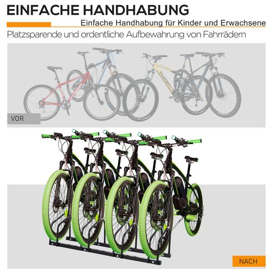 PANGIVO - Râtelier pour 4 vélos acier gris 110 x 33 x 27 cm - PANGIVO - Image 9