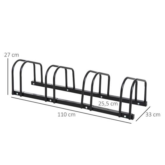 PANGIVO - Râtelier pour 4 vélos acier gris 110 x 33 x 27 cm - PANGIVO - Image 5