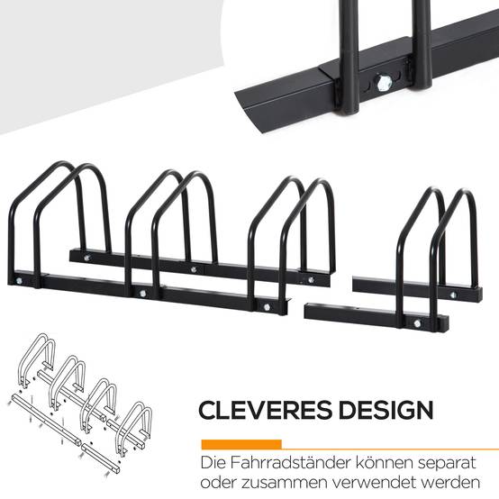 PANGIVO - Râtelier pour 4 vélos acier gris 110 x 33 x 27 cm - PANGIVO - Image 7