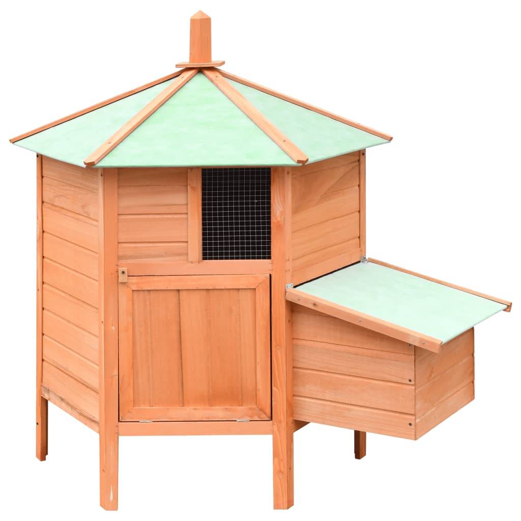 Vidaxl - Poulailler Bois de pin massif et sapin 126x117x125 cm vidaXL 170645 - Image 1
