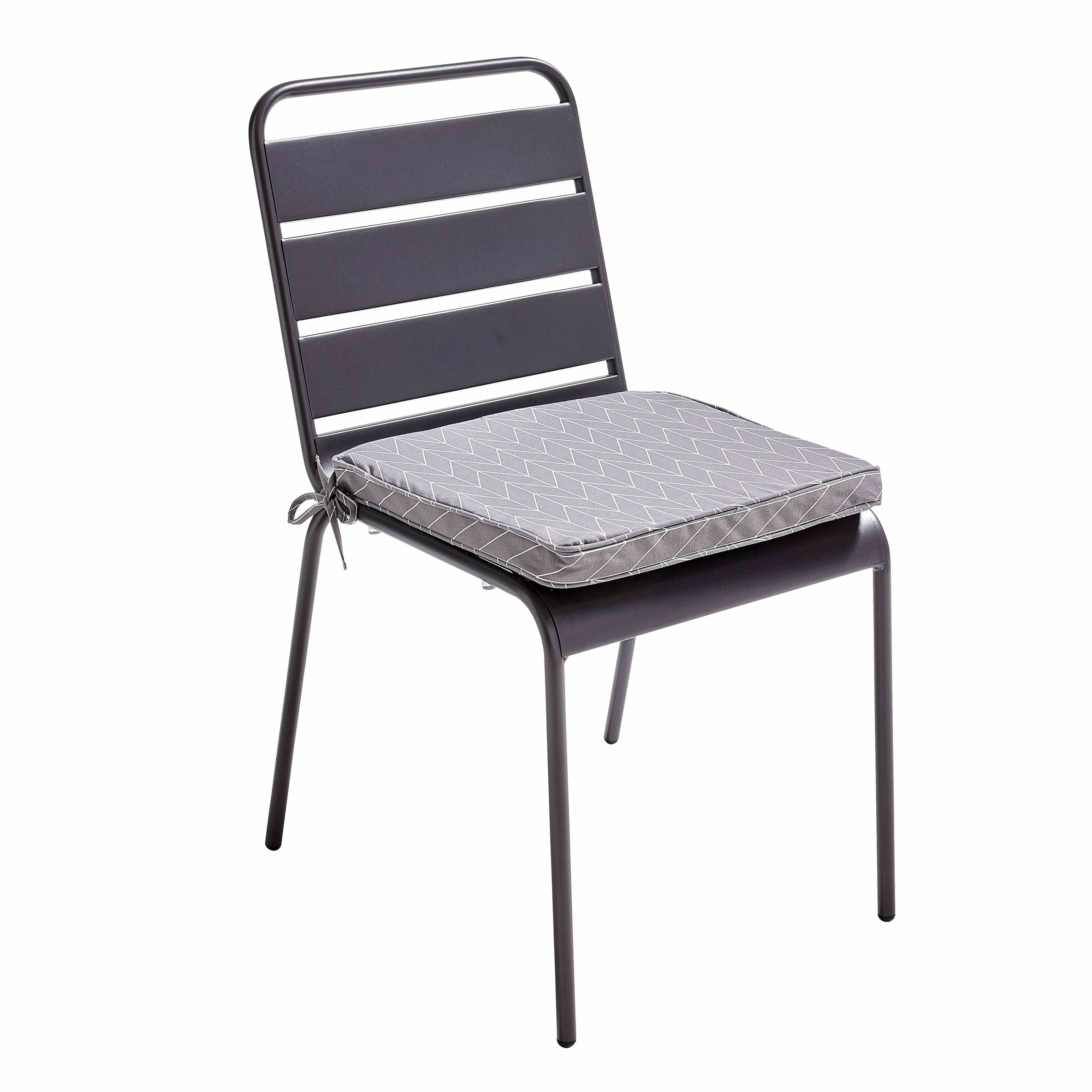 Oviala - Lot de 4 galettes de chaise polyester apache 40x40x3 cm Paita - Oviala - Image 3