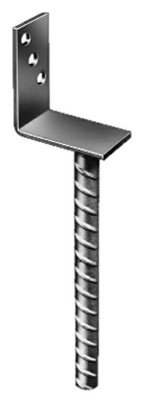 Gah Alberts - Support de poteau forme L Galvanisé GAH ALBERTS, 80x100x200x60 mm