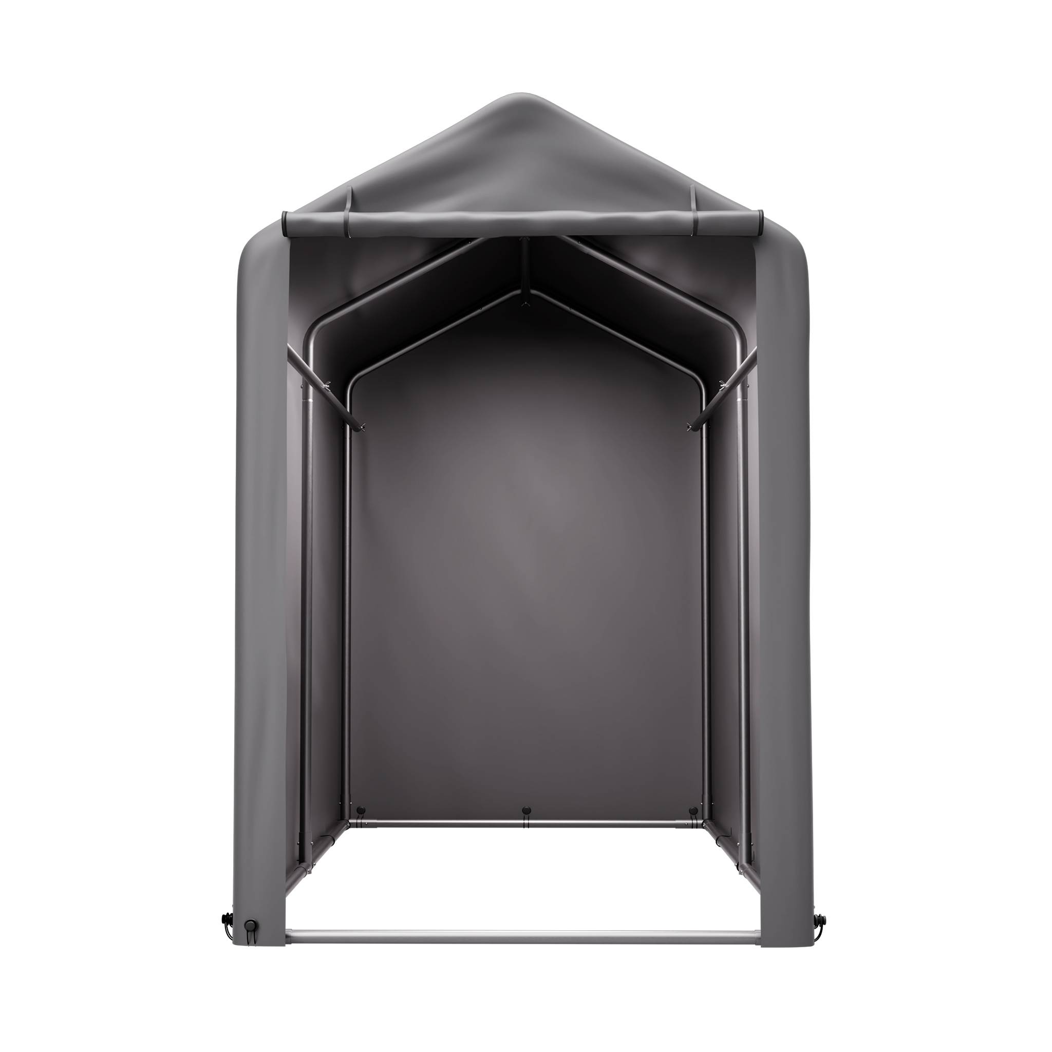 Tente de stockage abri vélo acier et PE pour jardin imperméable 187x100x160cm gris foncé - ComfortXL Outdoor Living - Image 9