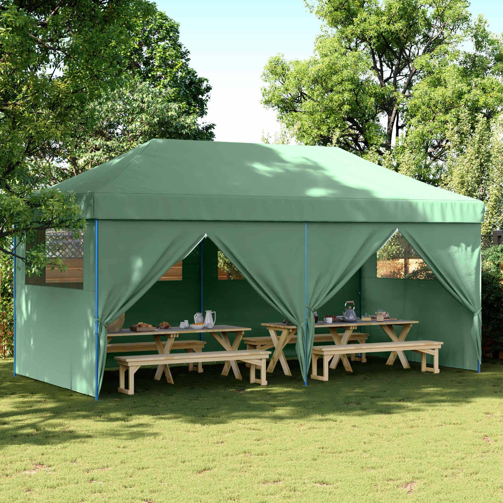 ComfortXL - Tonnelle de jardin Tissu Oxford pour barbecues et festivals abri étanche 292x580cm Vert - ComfortXL Outdoor Living - Image 1
