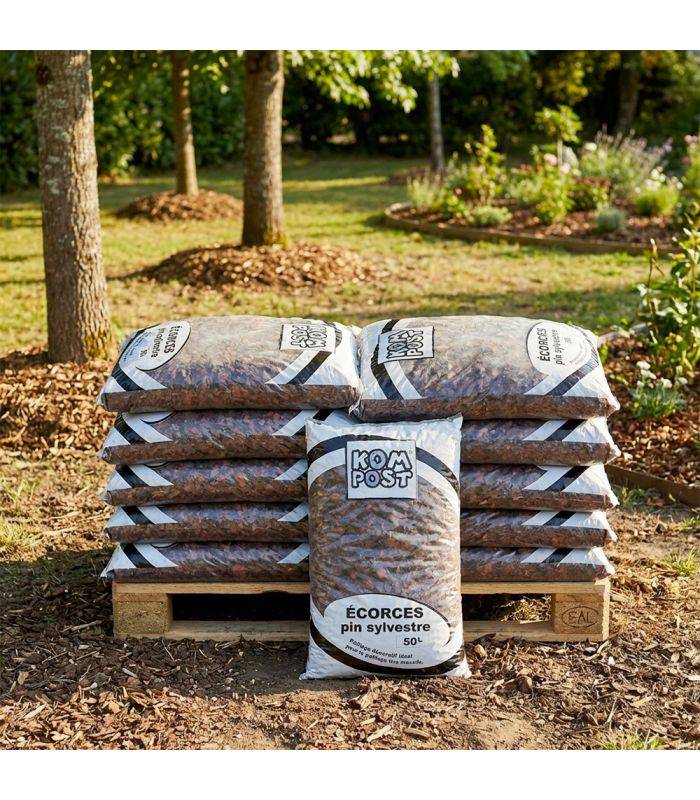 Paillage d'écorce de pin bio protection des racines 10x50L RACINE PRO186-10x50 - Image 1
