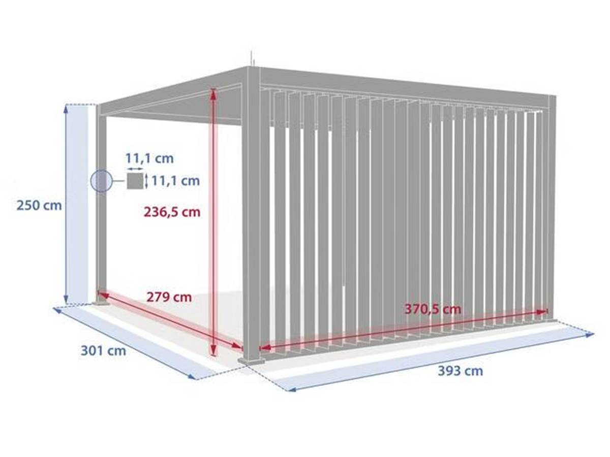Hesperide - Persienne pour pergola Evora 4m argile Hespéride - Image 3