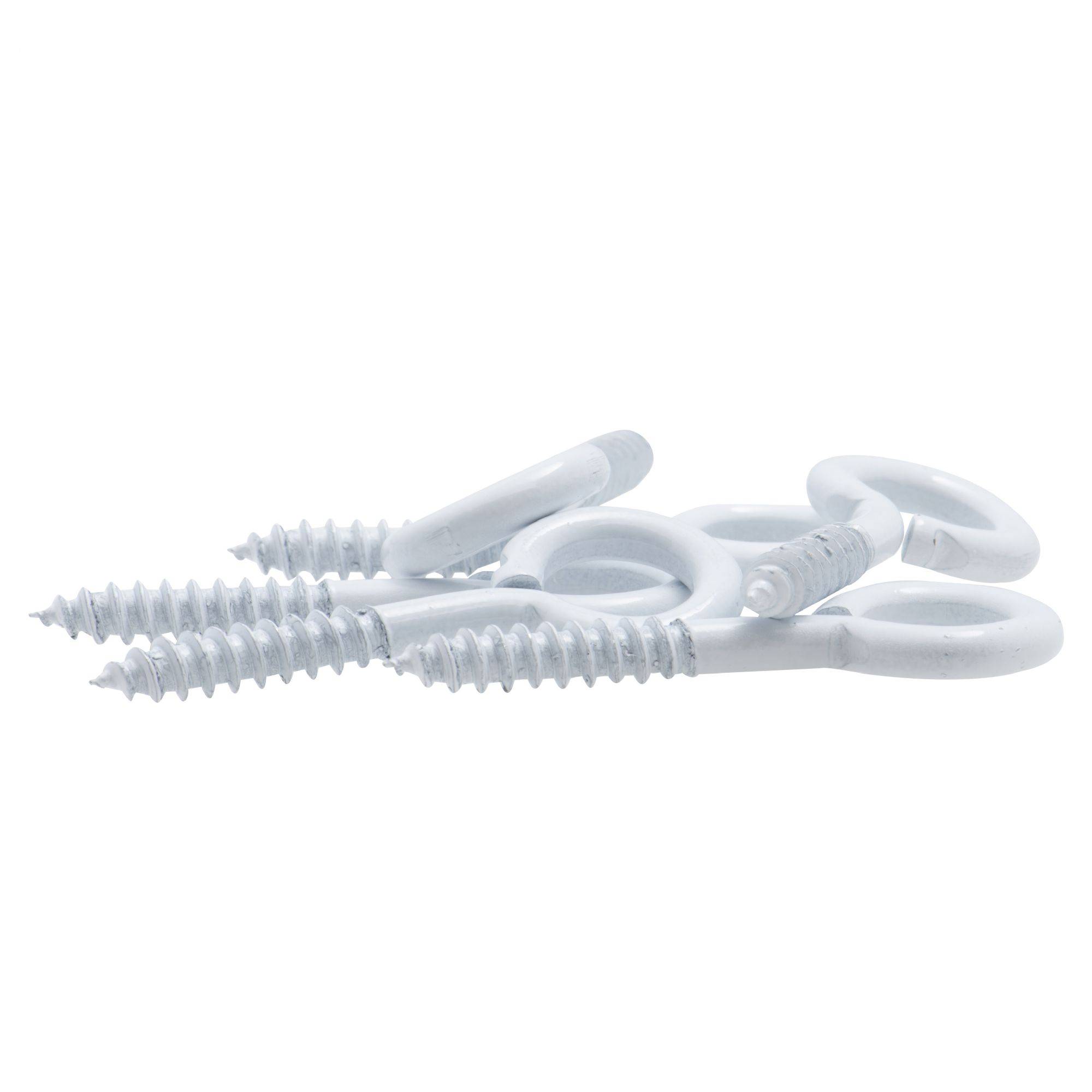 Piton à visser plastifié blanc filet bois Viswood - 3,5x20mm (lot de 9 pitons) - Image 4
