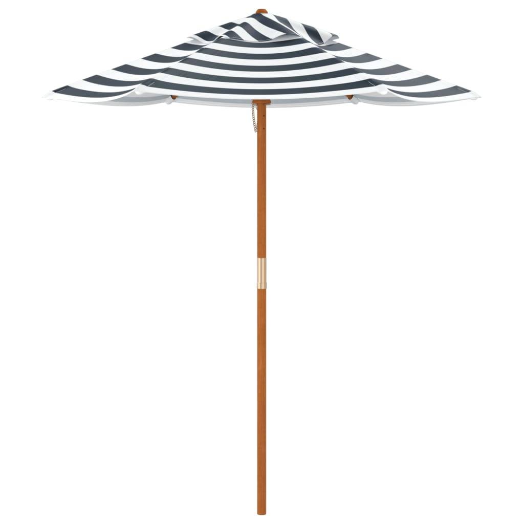 Parasol de jardin pour enfants bois et polyester bleu et blanc 120 x 120 x 140 cm - PANGIVO - Image 5