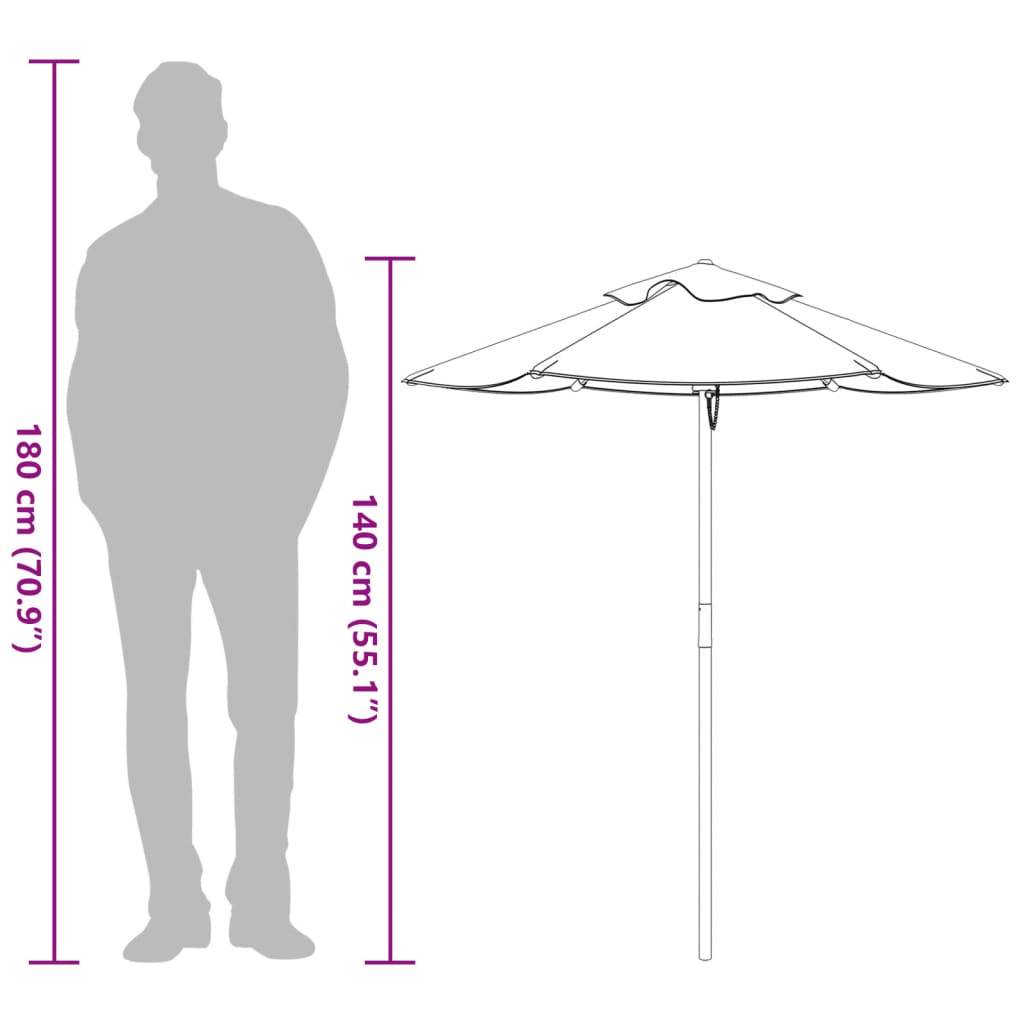 Parasol de jardin pour enfants bois et polyester bleu et blanc 120 x 120 x 140 cm - PANGIVO - Image 9