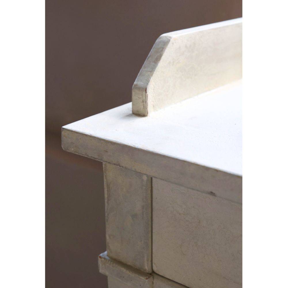 Chemin De Campagne - Buffet 2 portes en bois de pin blanc antique 153 x 51.5 x 112 cm Chemin de campagne - Image 7