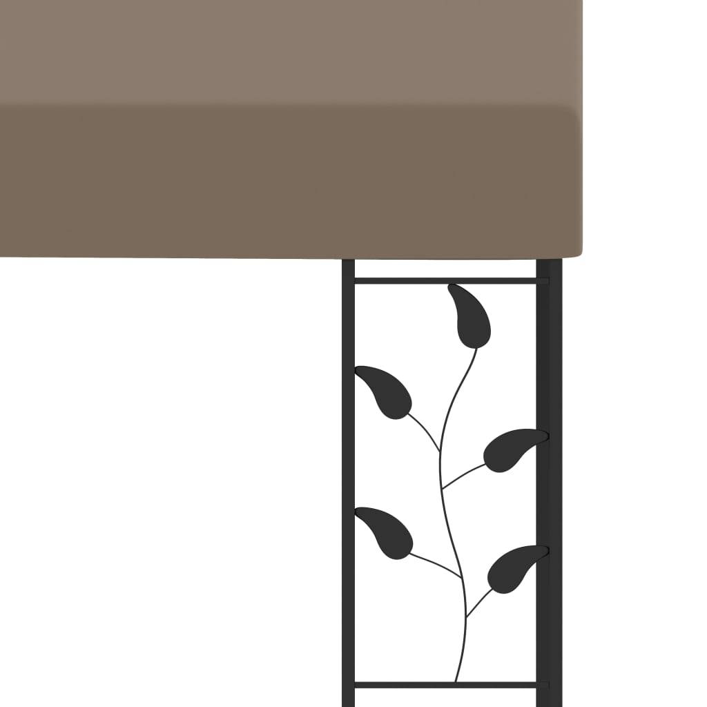 Tonnelle Murale Acier Abri de Terrasse Pergola Adossée pour Balcon Jardin Taupe 4x3 m – ComfortXL Outdoor Living - Image 5