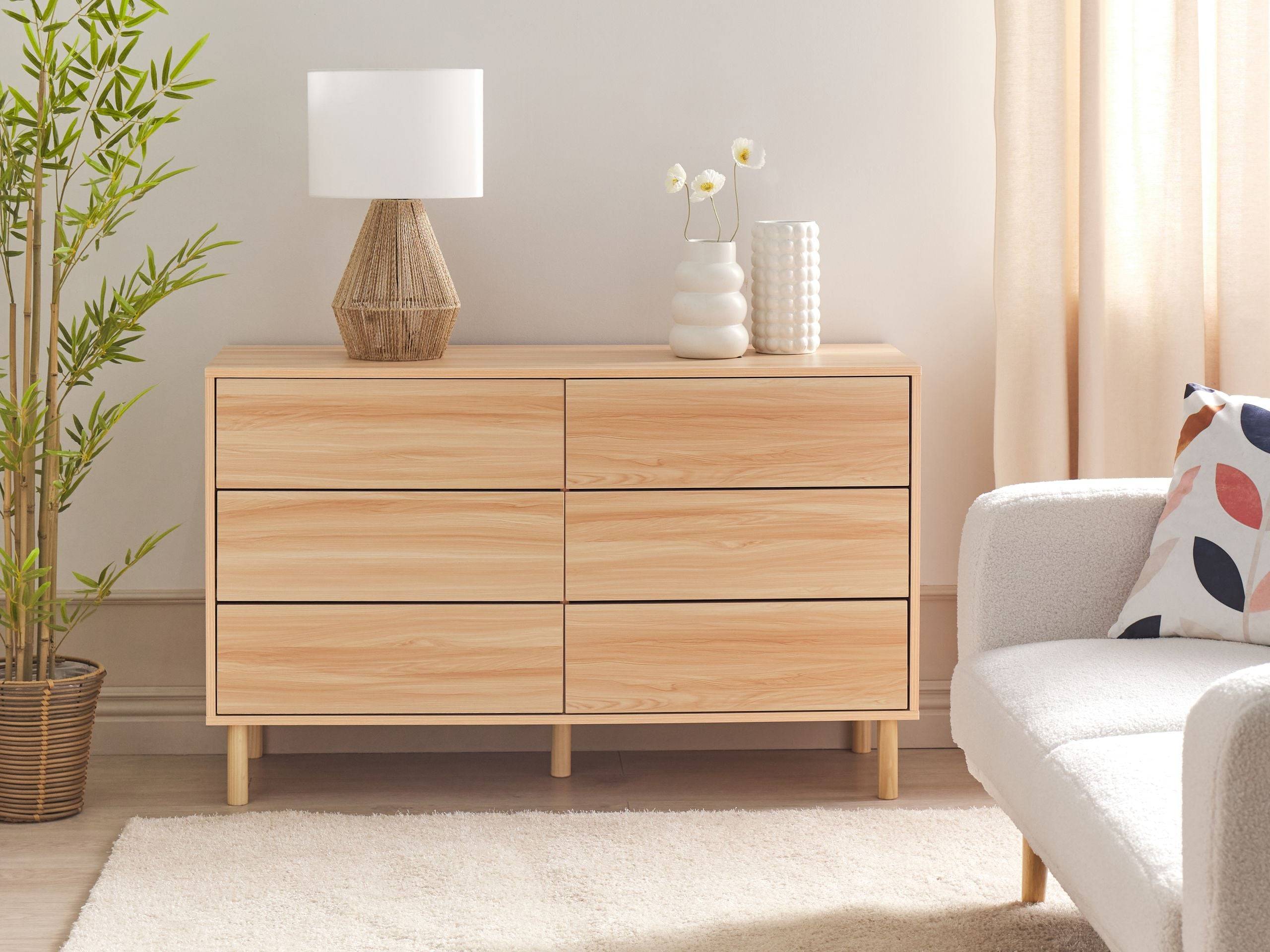 Beliani - Commode Panneau de particules de bois Marron clair SHARPE - 120x40x74- Beliani - Image 1