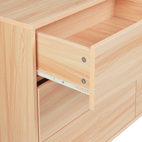 Beliani - Commode Panneau de particules de bois Marron clair SHARPE - 120x40x74- Beliani - Image 7