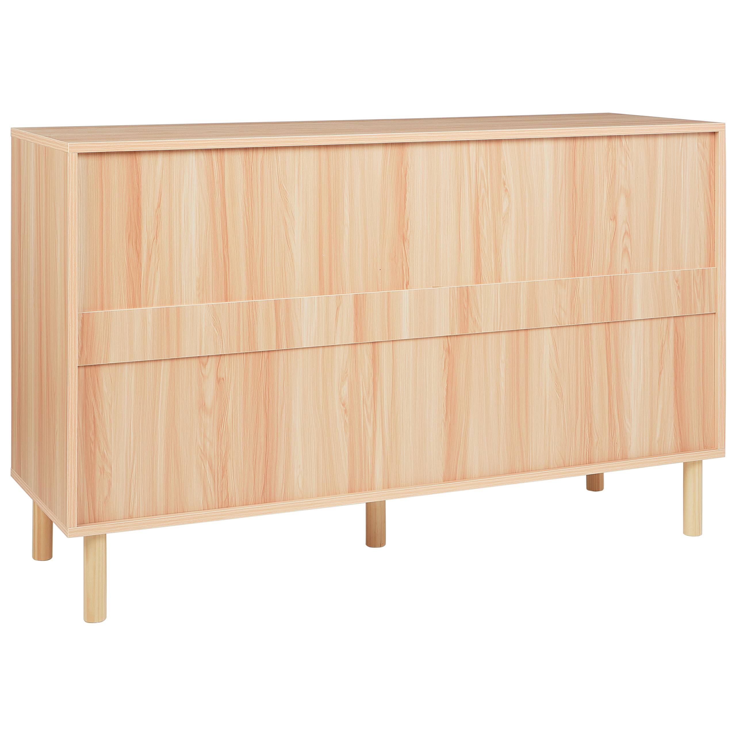 Beliani - Commode Panneau de particules de bois Marron clair SHARPE - 120x40x74- Beliani - Image 6