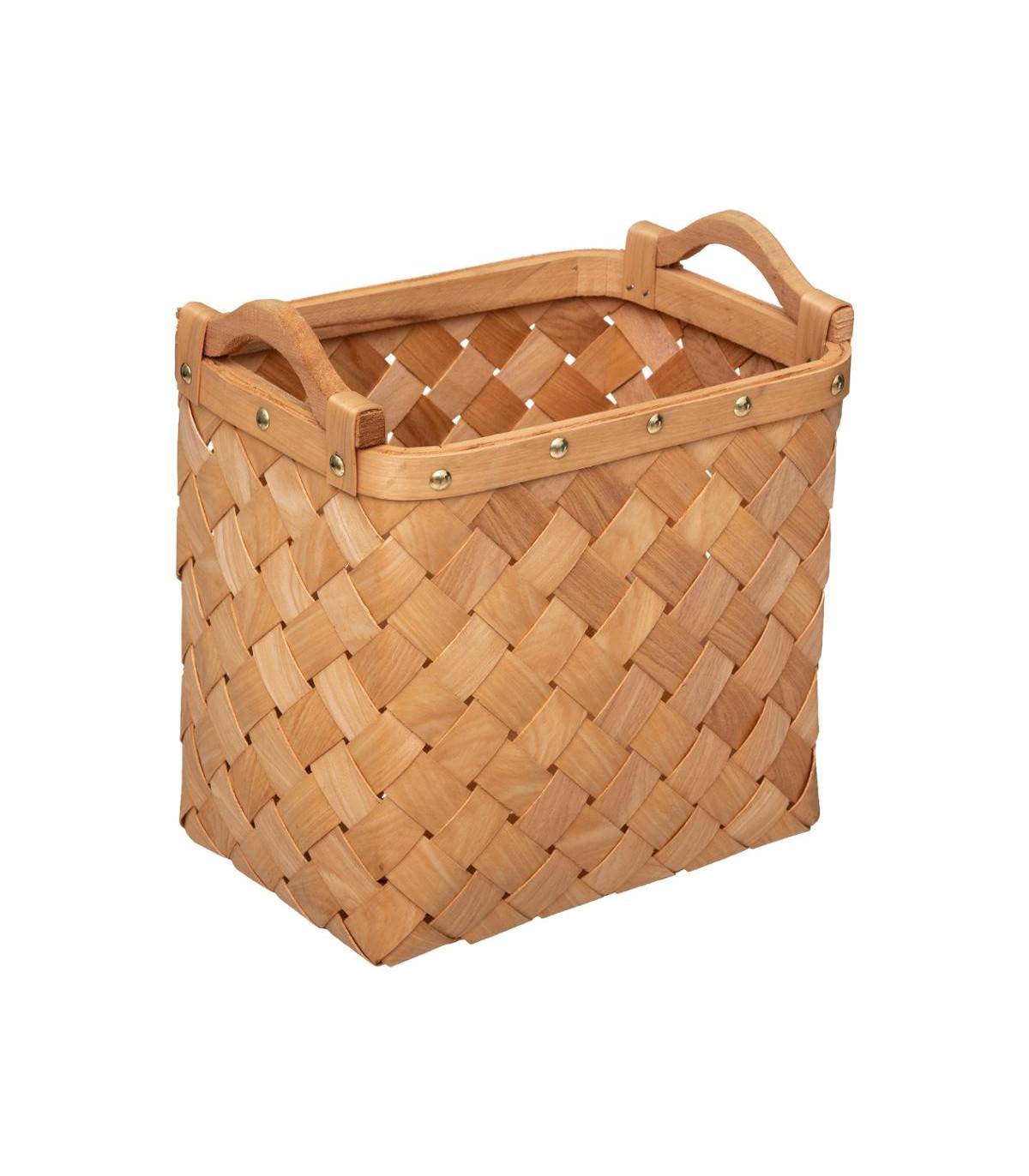 Set de 3 Paniers de rangement rectangle en Bois Clair - Image 4