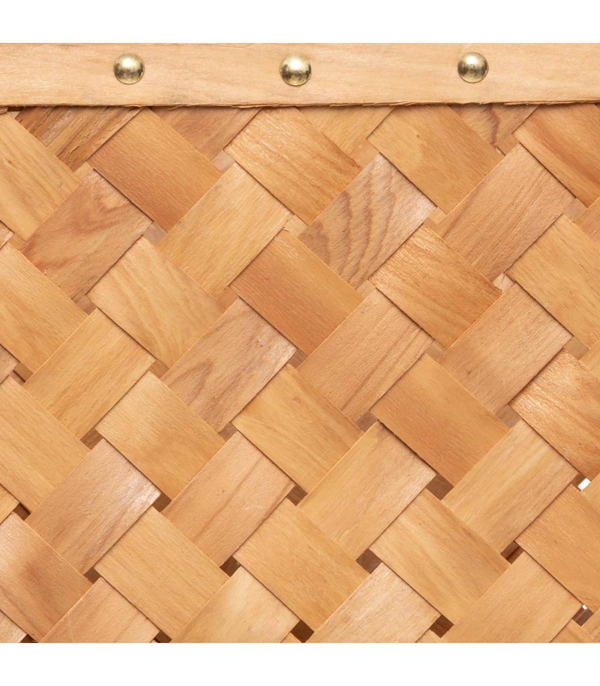 Set de 3 Paniers de rangement rectangle en Bois Clair - Image 5