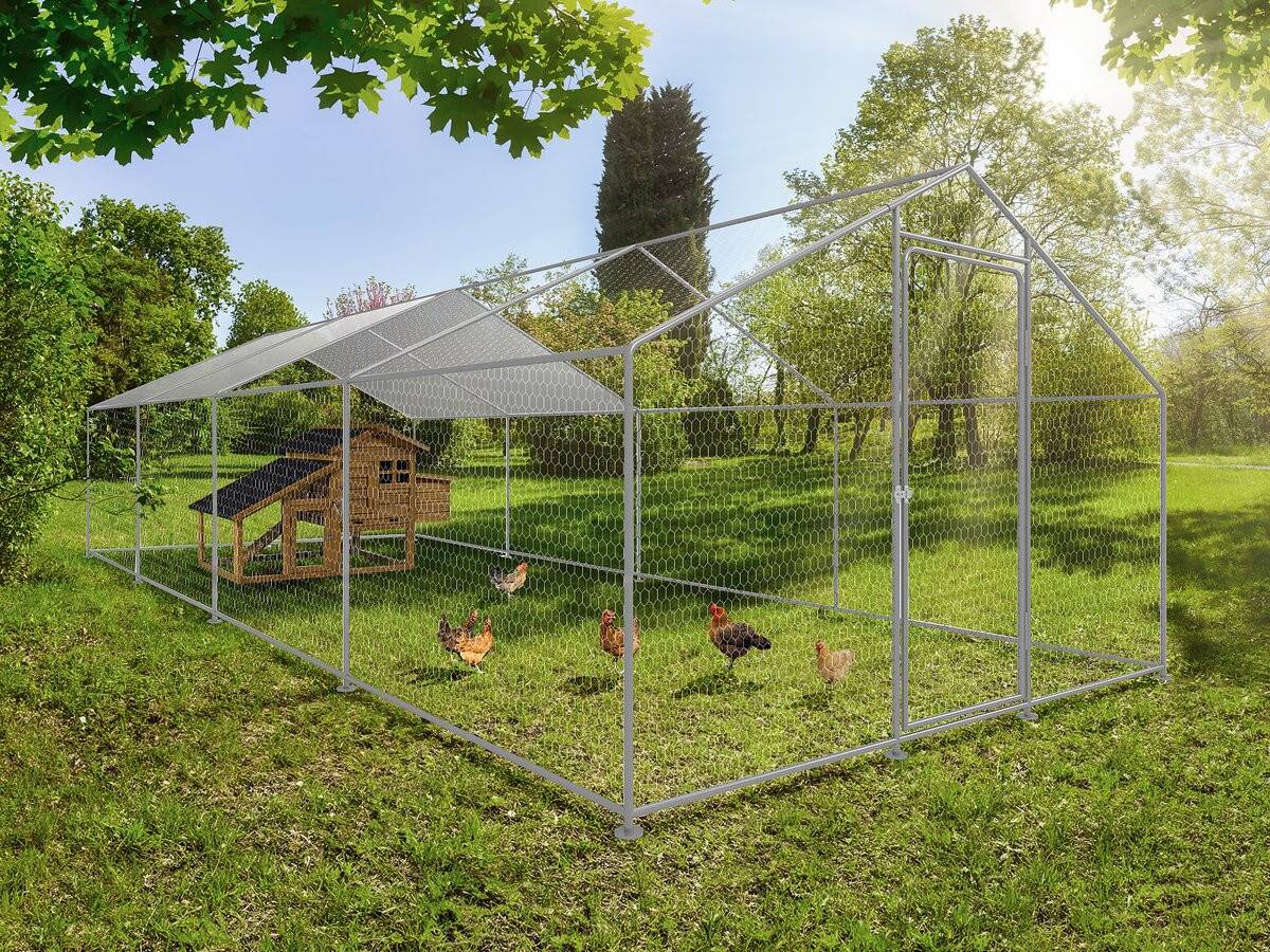 Habitat Et Jardin - Enclos à Poules 24 M² Parc Grillagé 8 X 3 X 2 M Acier Galvanisé -habitat Et Jardin - Image 2
